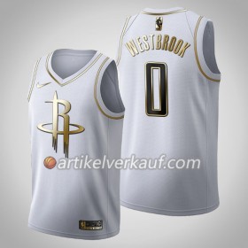 NBA Houston Rockets Trikot Russell Westbrook 0 Nike 2019-2020 Weiß Golden Edition Swingman - Herren